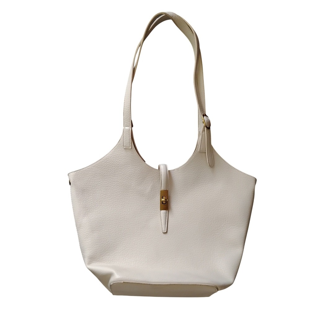 Miztique Isabelle White Turn Lock Shoulder Bag